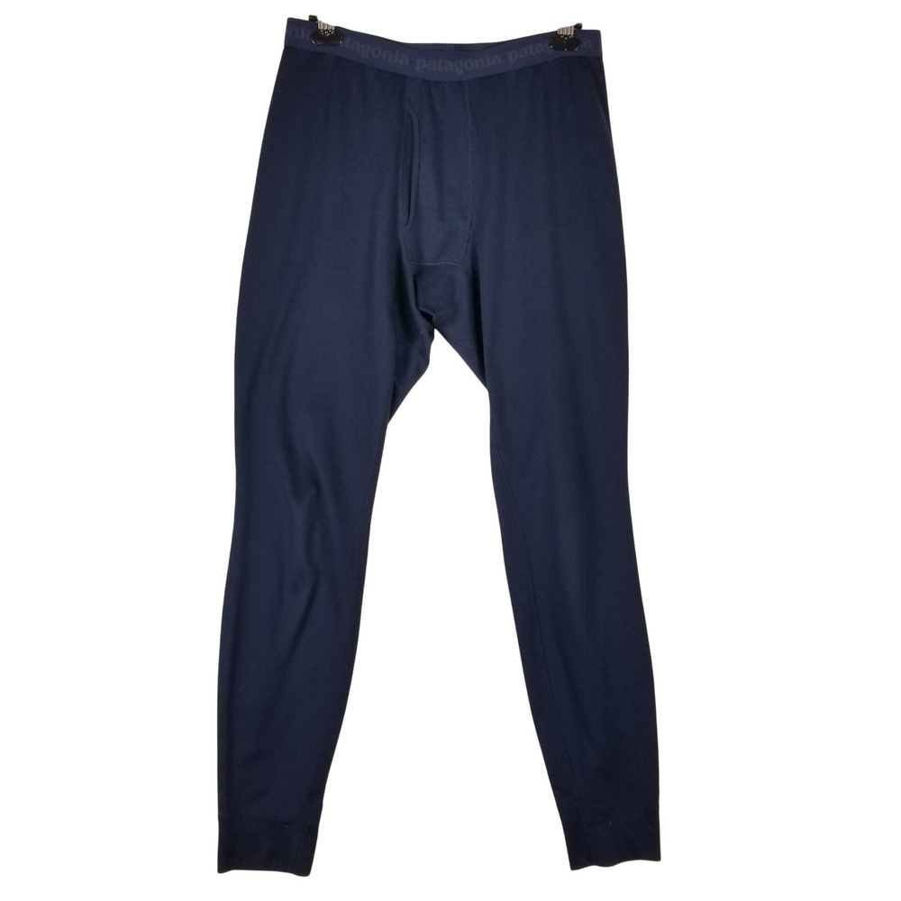 Patagonia Mens Capilene Midweight Baselayer Pants Navy Blue Polartec Large